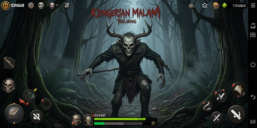 Screenshot menampilkan gameplay menegangkan dari IDN668 dengan suasana Horror yang mencekam.