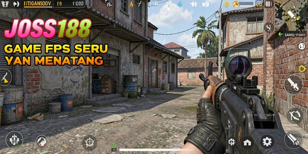 Tangkapan layar JOSS188 menampilkan aksi intens dalam pertempuran FPS.