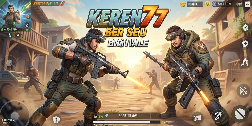 Tampilan gameplay menarik dari KEREN77 dengan aksi Battle Royale yang intens.
