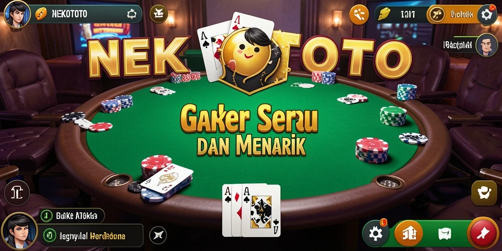 Tampilan menangkap suasana permainan Poker di NEKOTOTO.