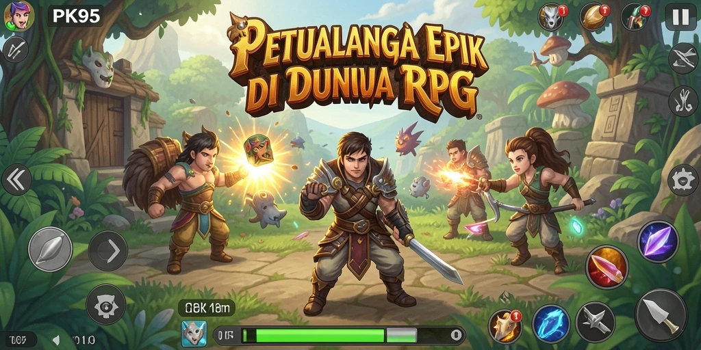 Tampilan gameplay PK95 yang menakjubkan dan penuh aksi RPG.