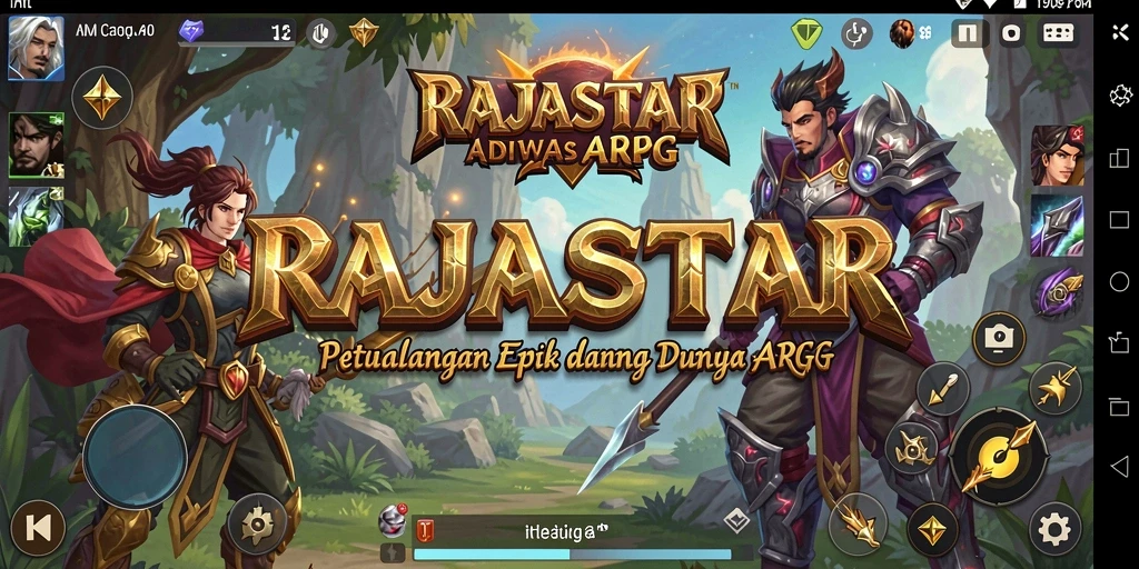 Tampilan gameplay seru di dunia fantasi RAJASTAR.