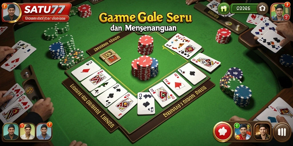 Tampilan screenshot game Gaple yang seru dan interaktif.