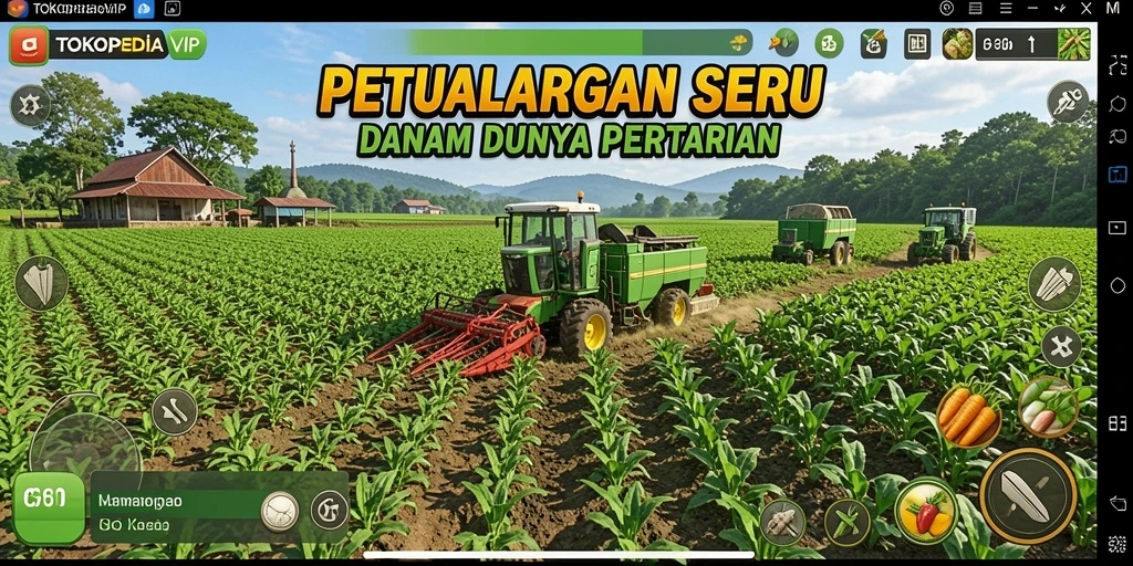 Gameplay seru dalam mengelola pertanian di TOKOPEDIAVIP.